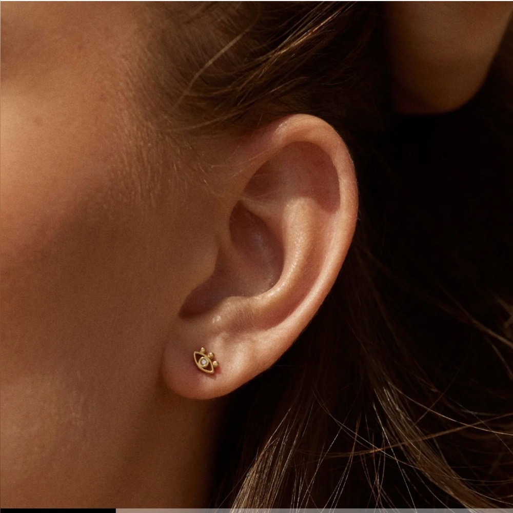 Atolea • Evil Eye Stud Earrings - Picture 6 of 9